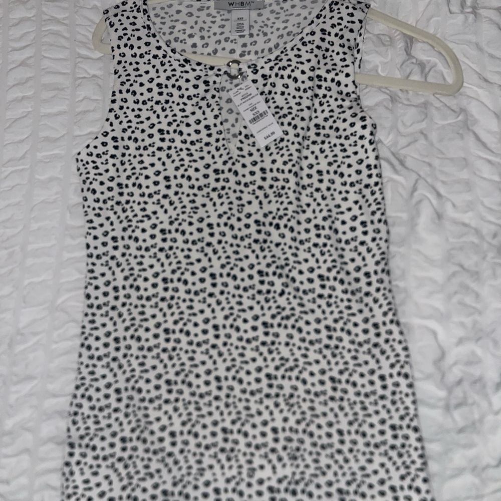 White House Black Market Dotted Sleeveless Top